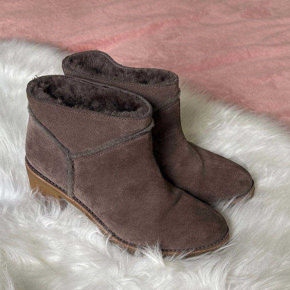 UGG Chocolate Brown Suede Winter Boots - Picture 1 of 8